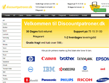 Tablet Screenshot of discountpatroner.dk